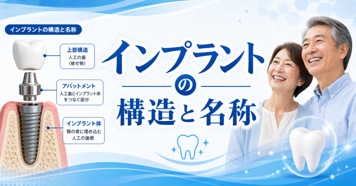 インプラントの構造と名称 仕組みの基礎を解説