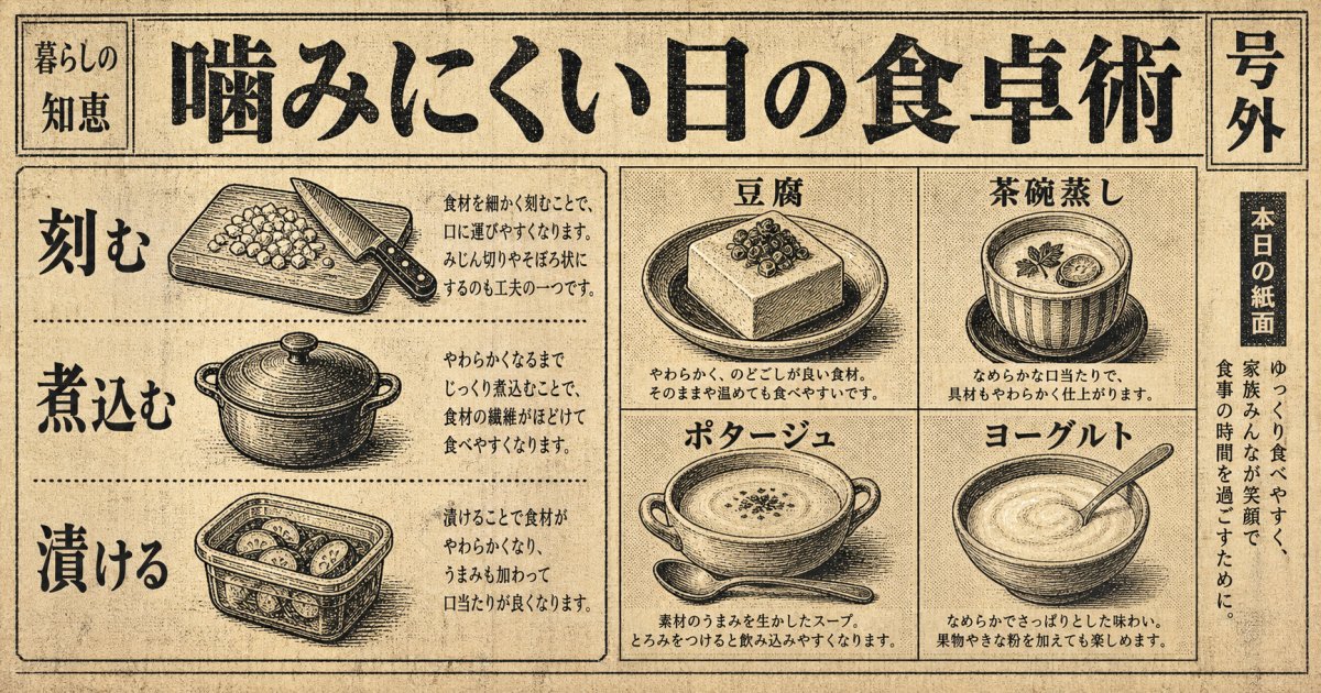 【誤解に注意】「柔らかいものなら何でも良い」わけではない食事の落とし穴